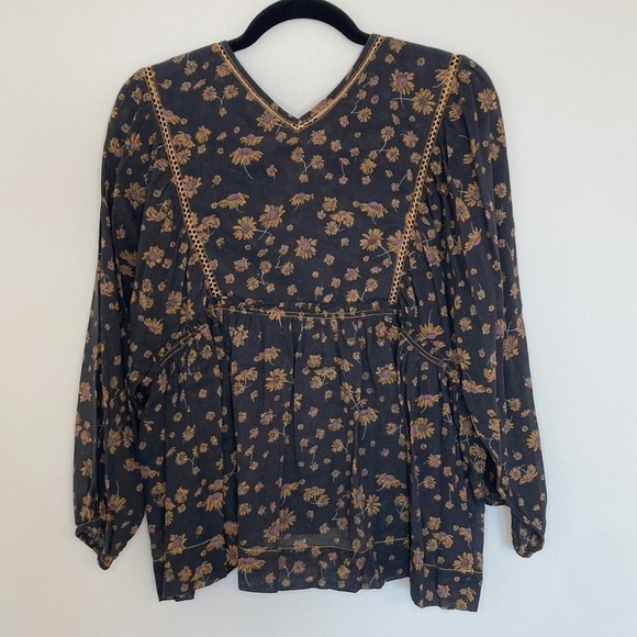 Free People Never A Dull Moment Floral Blouse - Picture 5 of 7